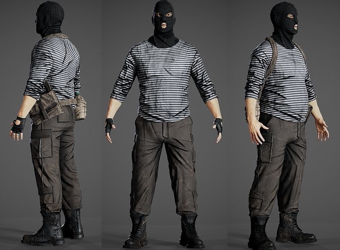Bandit Low-poly 3D model