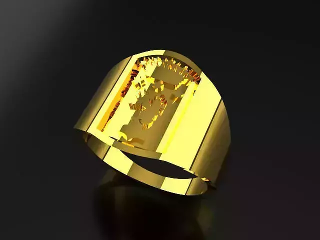 Signet ring with noble family style design