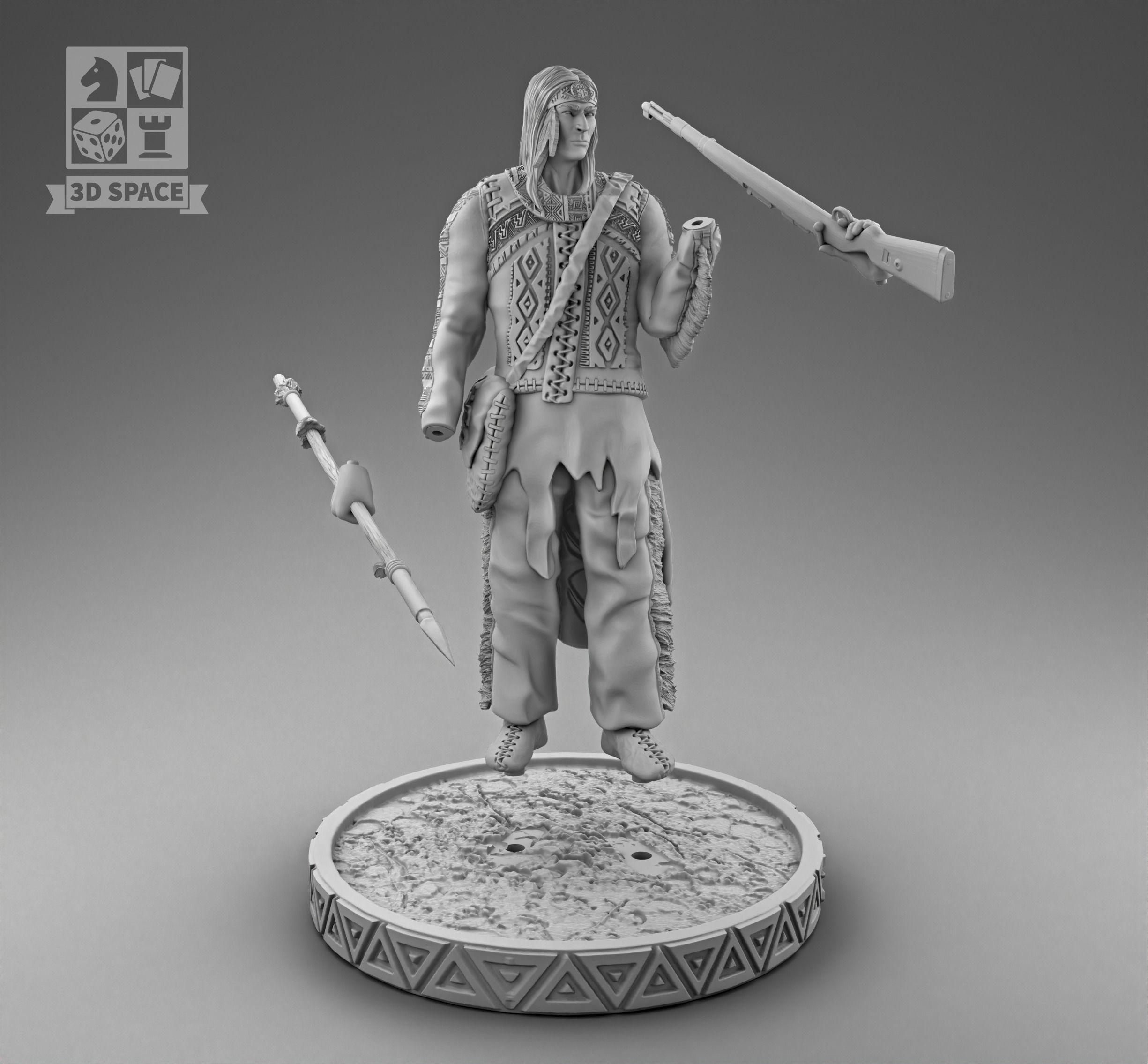 Hunter 3D print model_3