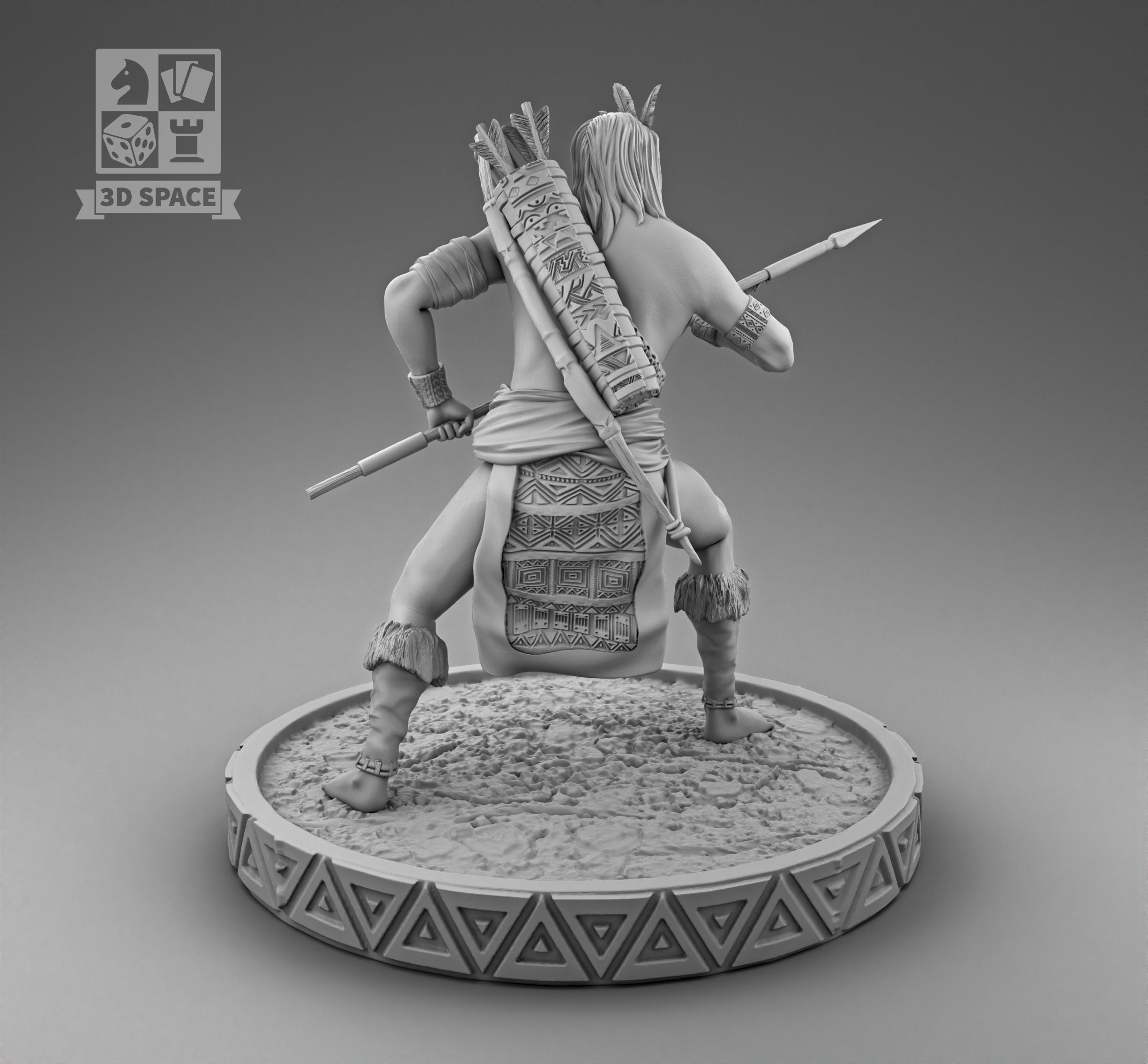 Attacking Warrior 3D print model_2