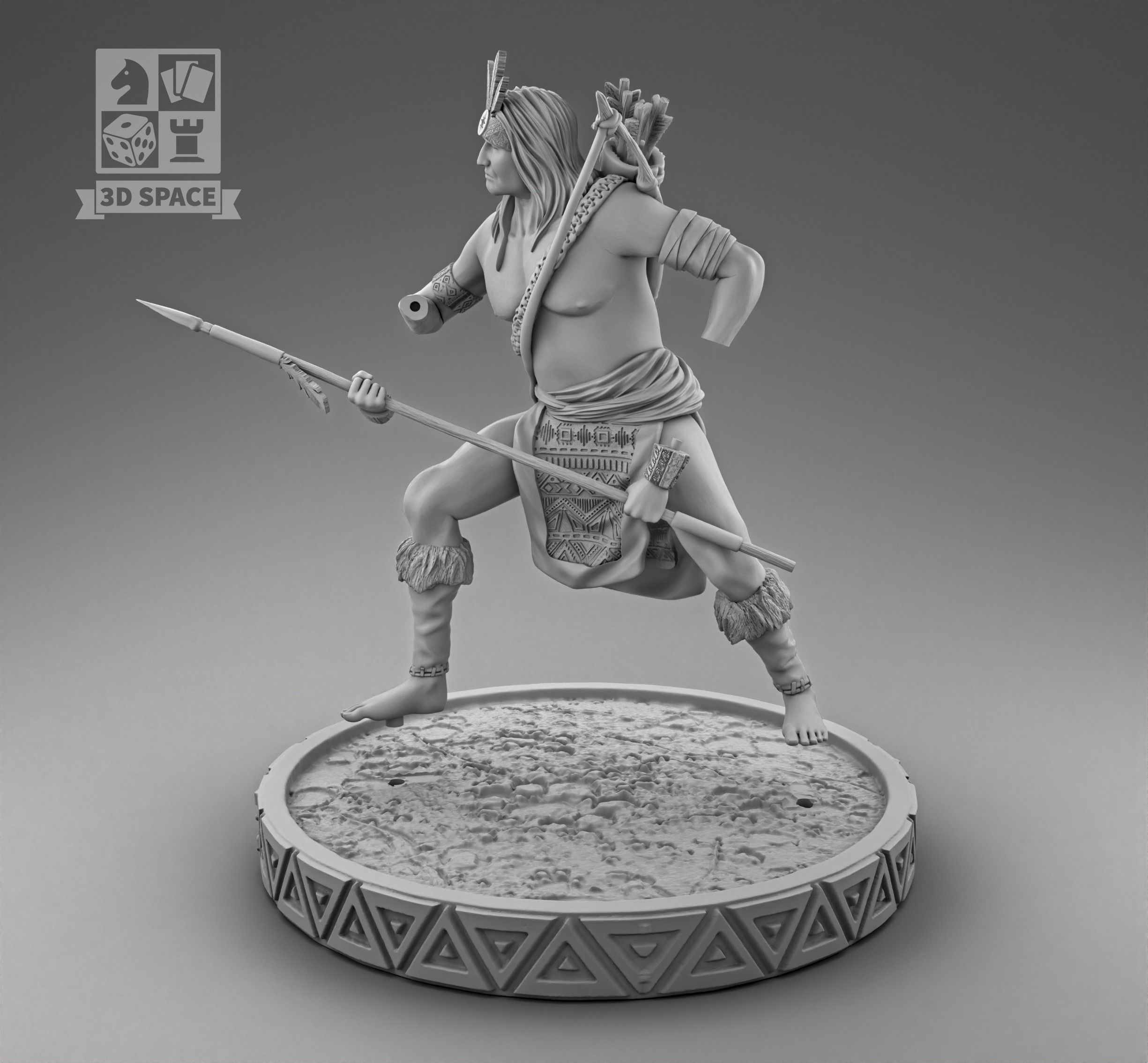 Attacking Warrior 3D print model_3