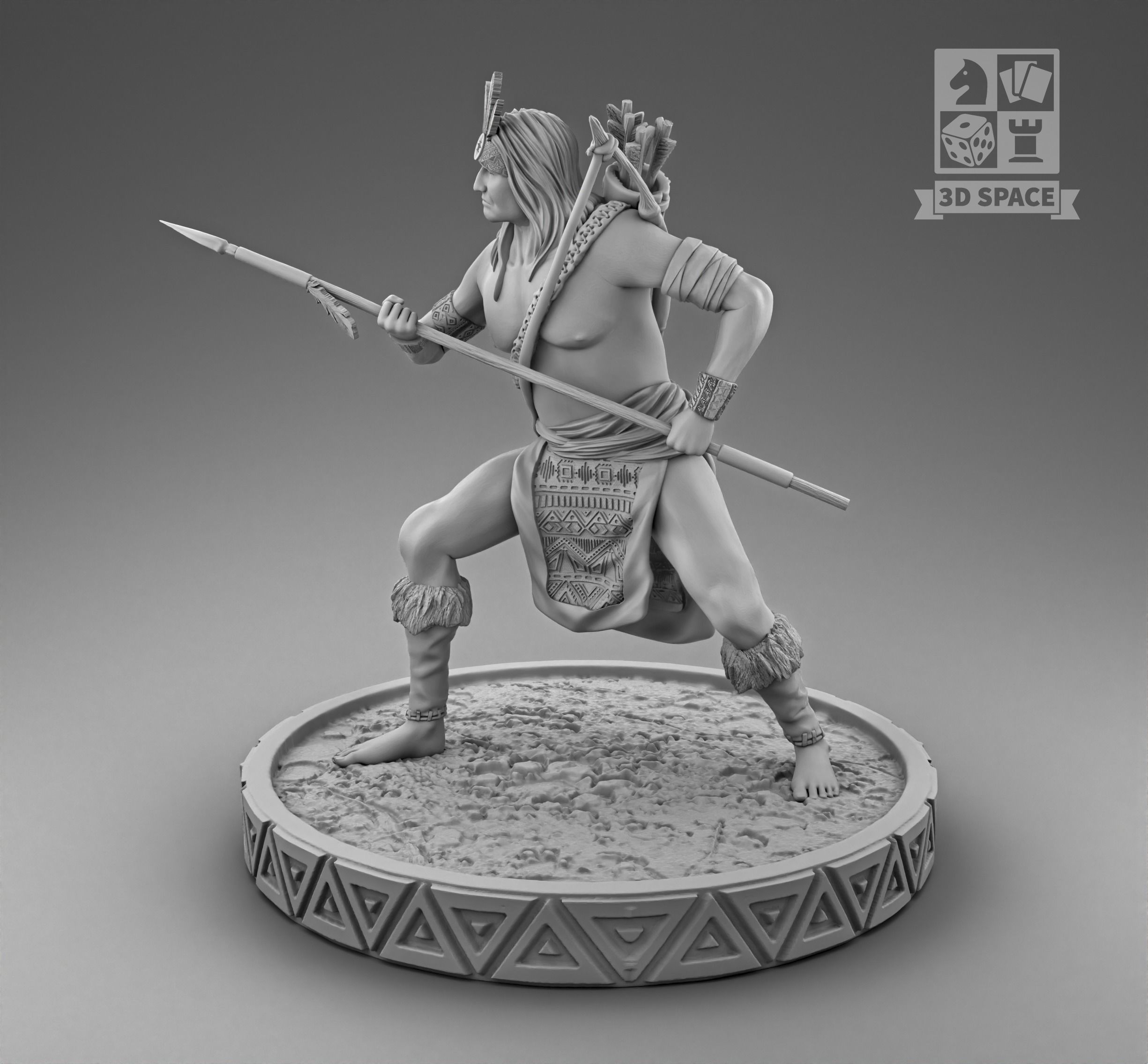 Attacking Warrior 3D print model_1