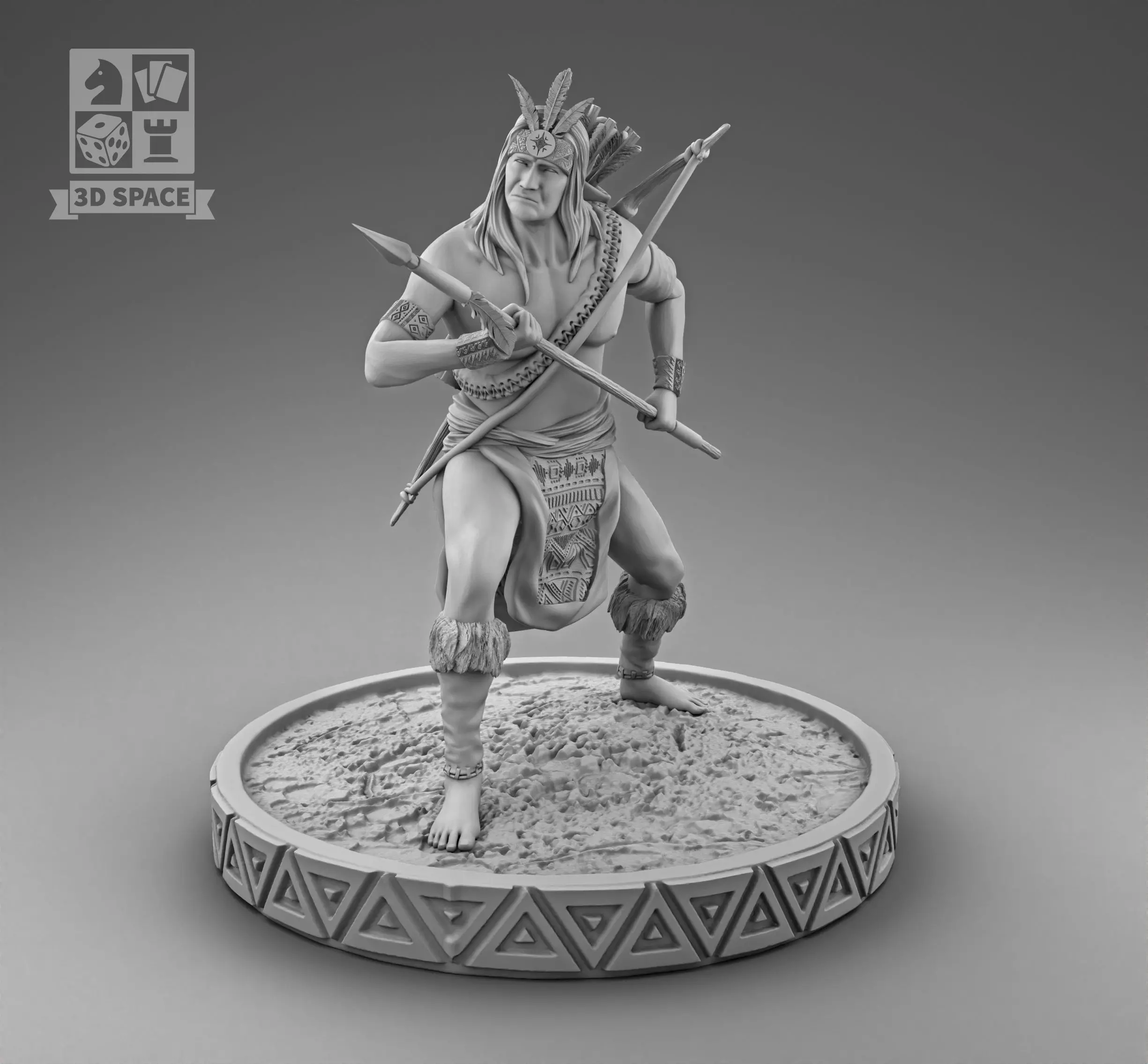 Attacking Warrior 3D print model_0