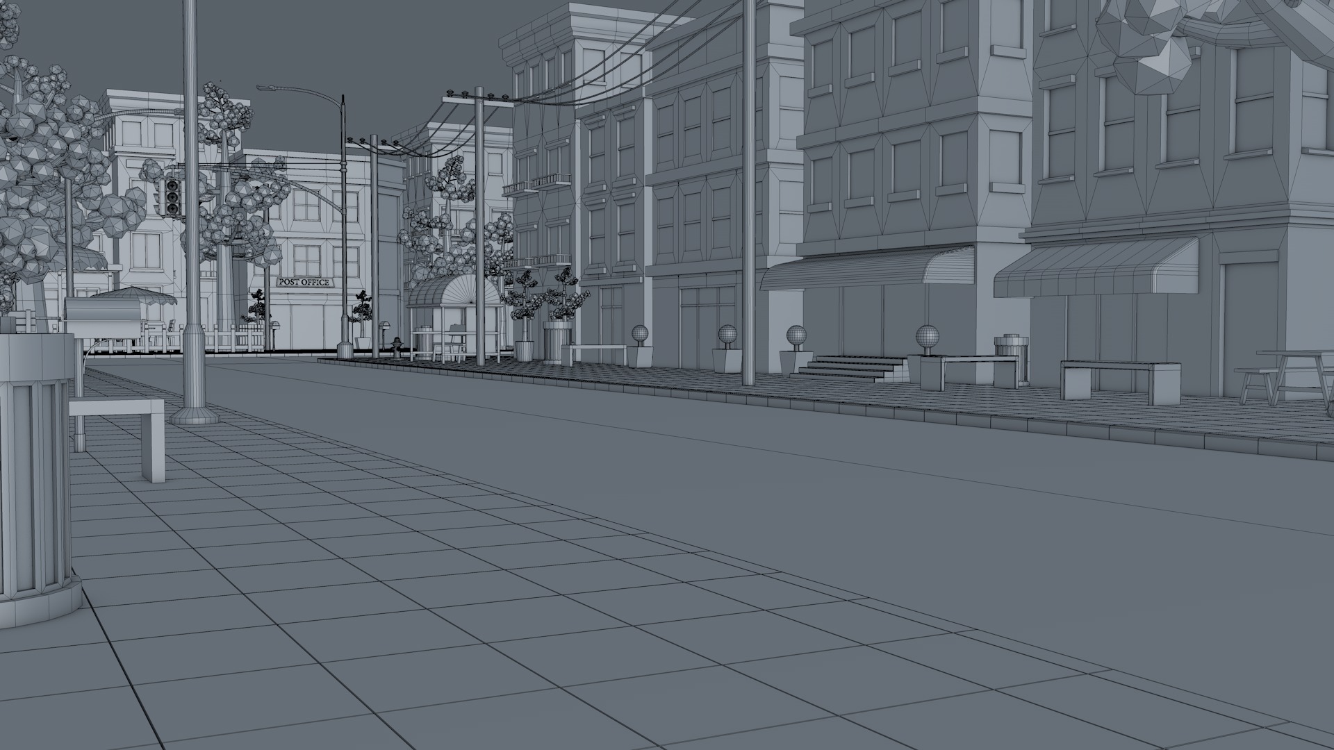 Cartoon Town 3D model_23