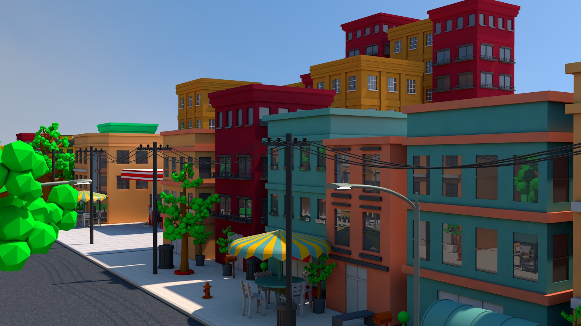 Cartoon Town 3D model_18