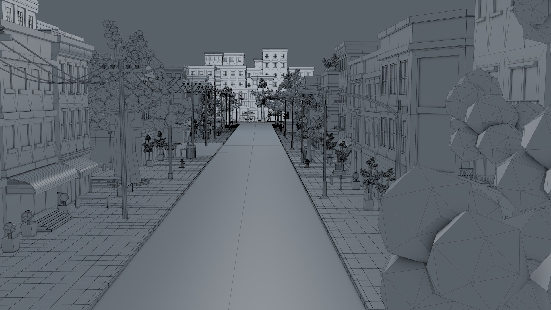 Cartoon Town 3D model_30