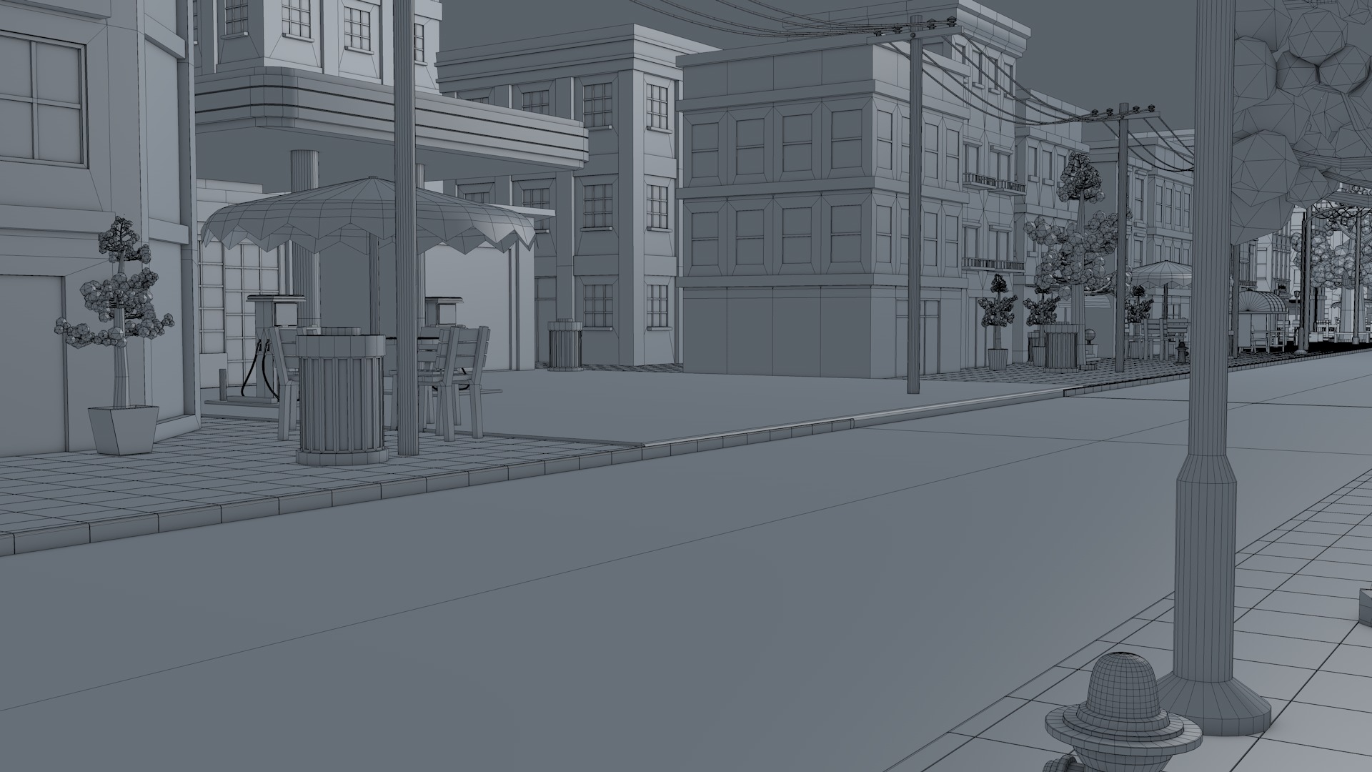 Cartoon Town 3D model_22