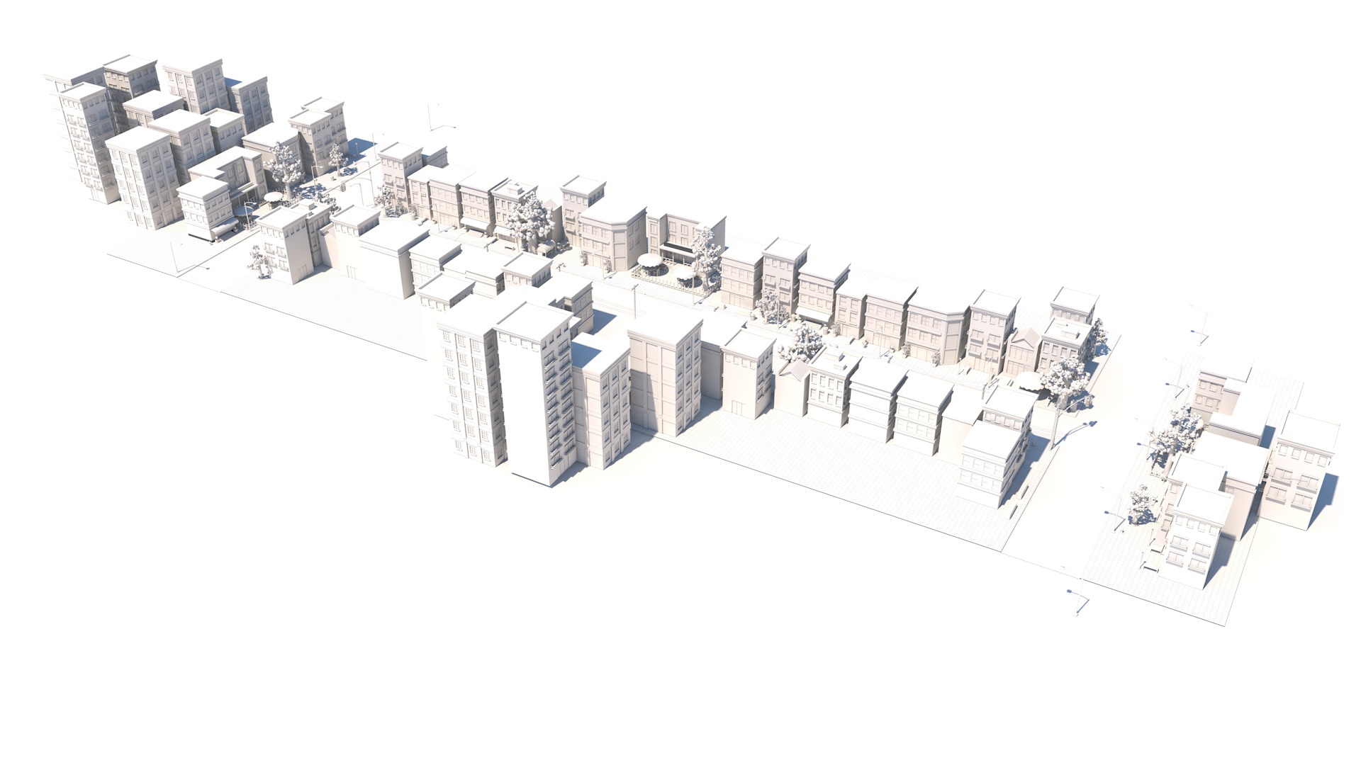 Cartoon Town 3D model_34