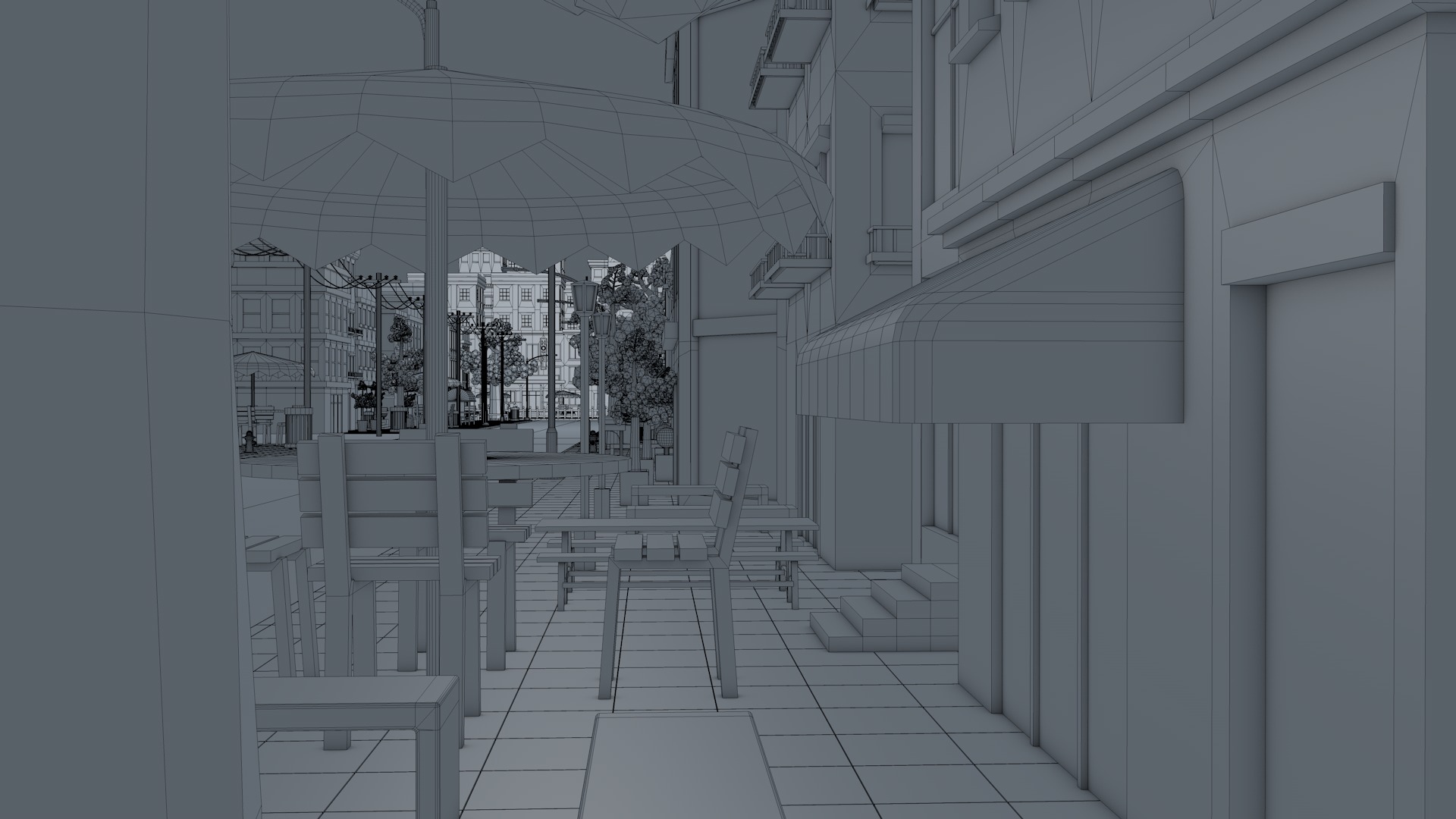 Cartoon Town 3D model_31