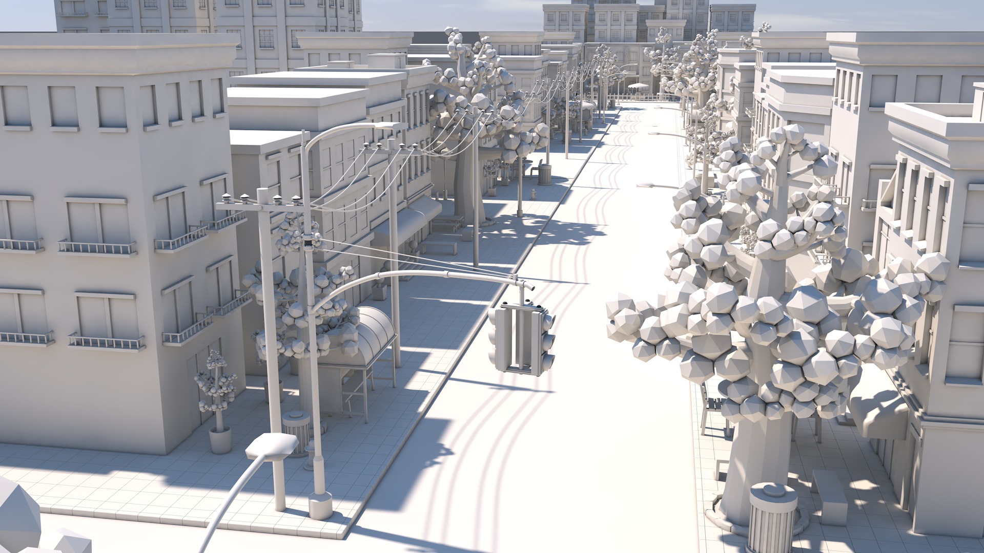 Cartoon Town 3D model_27