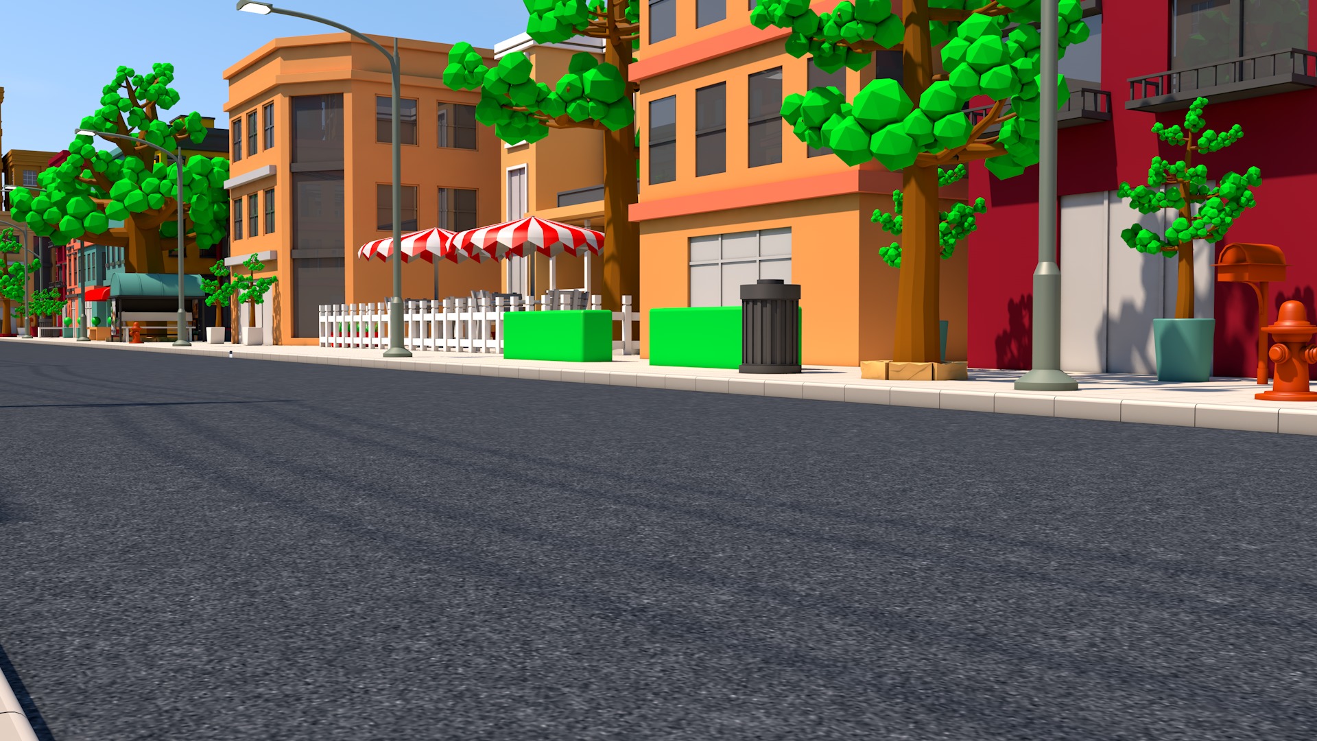 Cartoon Town 3D model_15