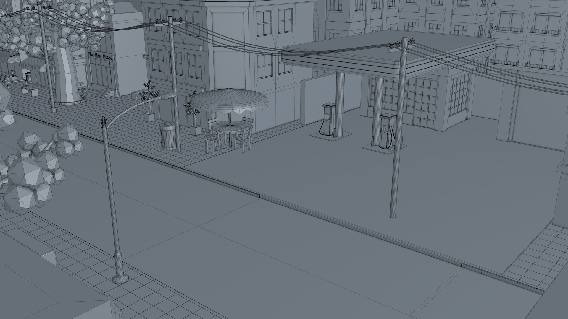 Cartoon Town 3D model_33