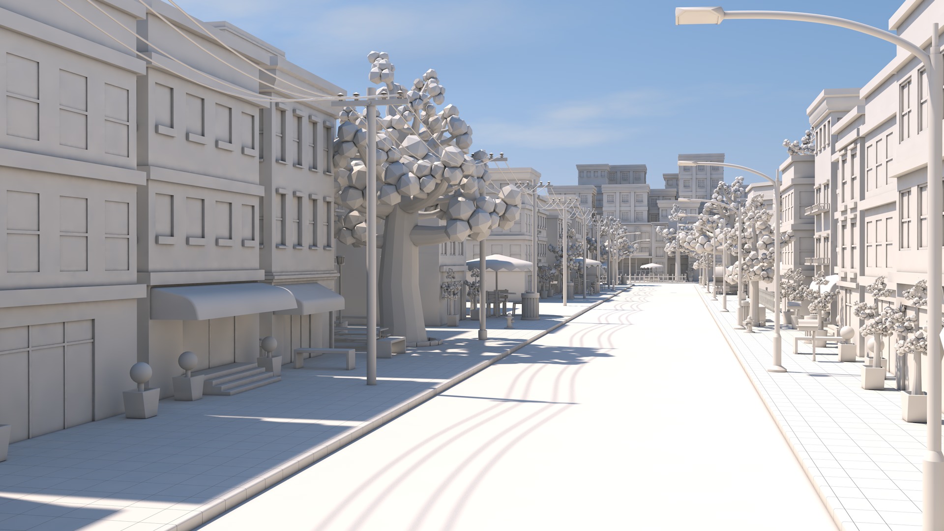 Cartoon Town 3D model_28