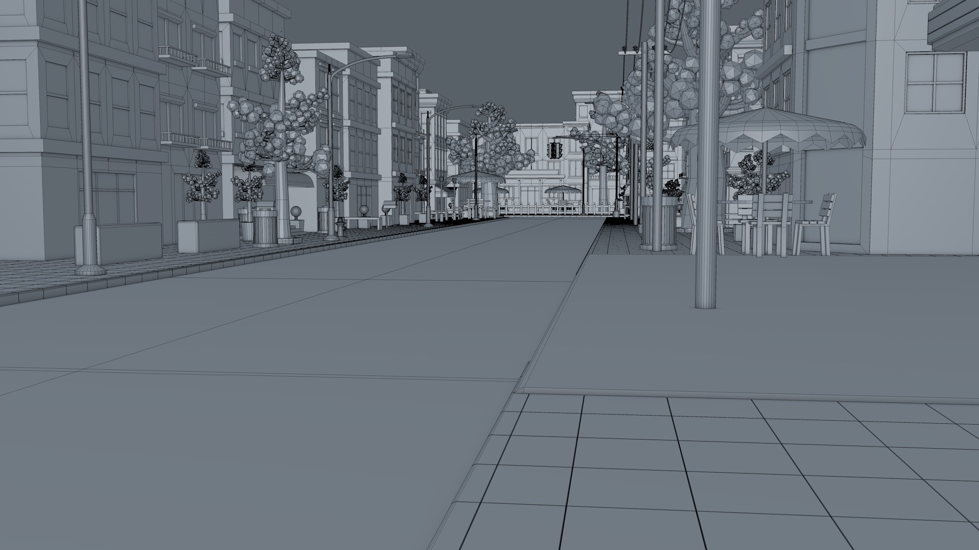 Cartoon Town 3D model_29