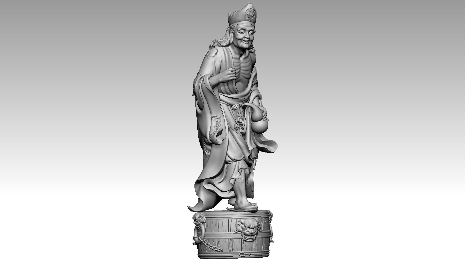Zen Master Daoji  3 3D print model_7