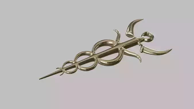 Caduceus Pendant Free 3D print model