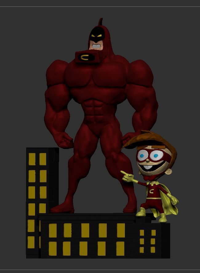 The Crimson Chin from the fairly oddparents 3D print model_1