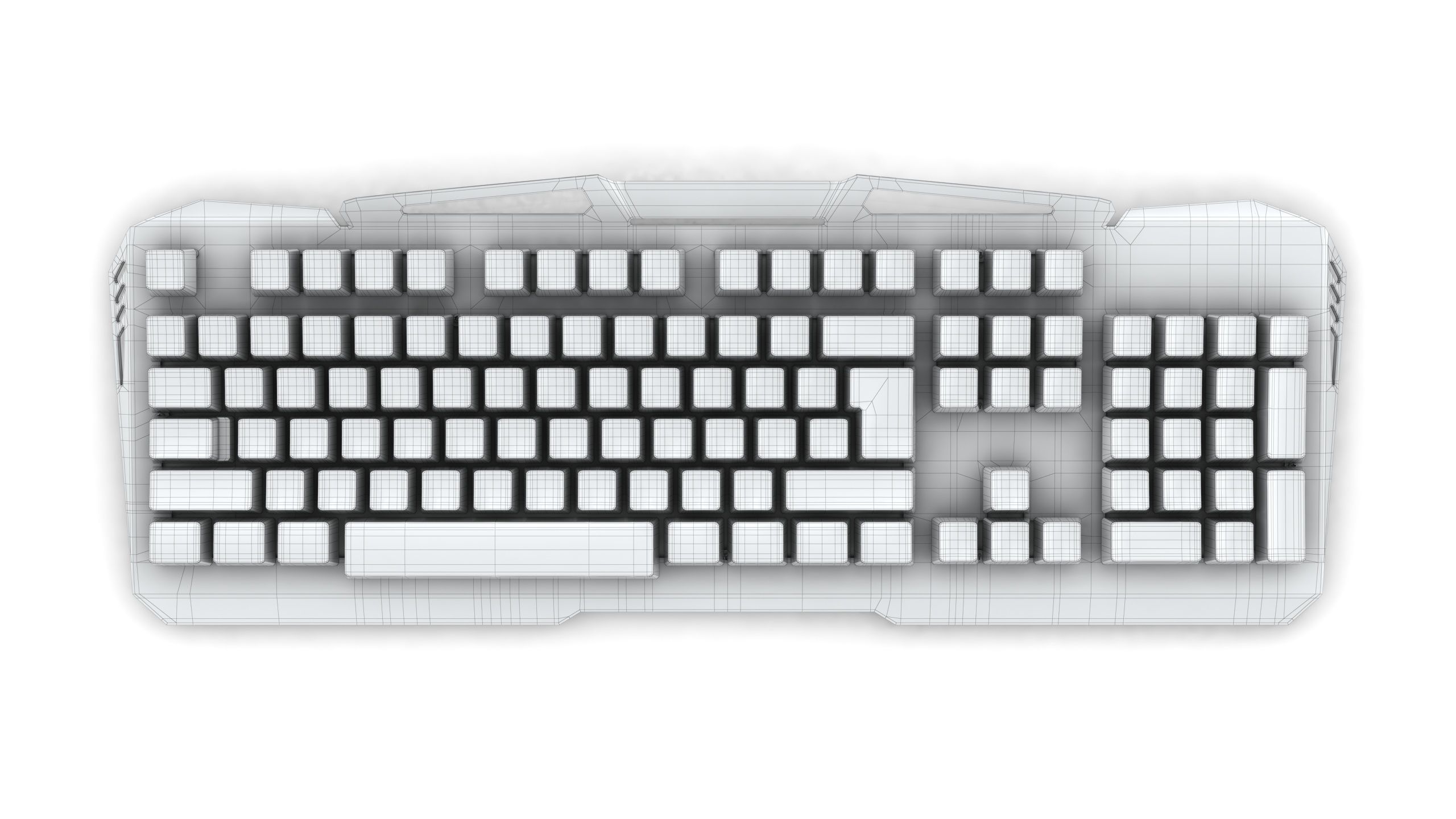 Mechanical Keyboard Low-poly 3D model_12
