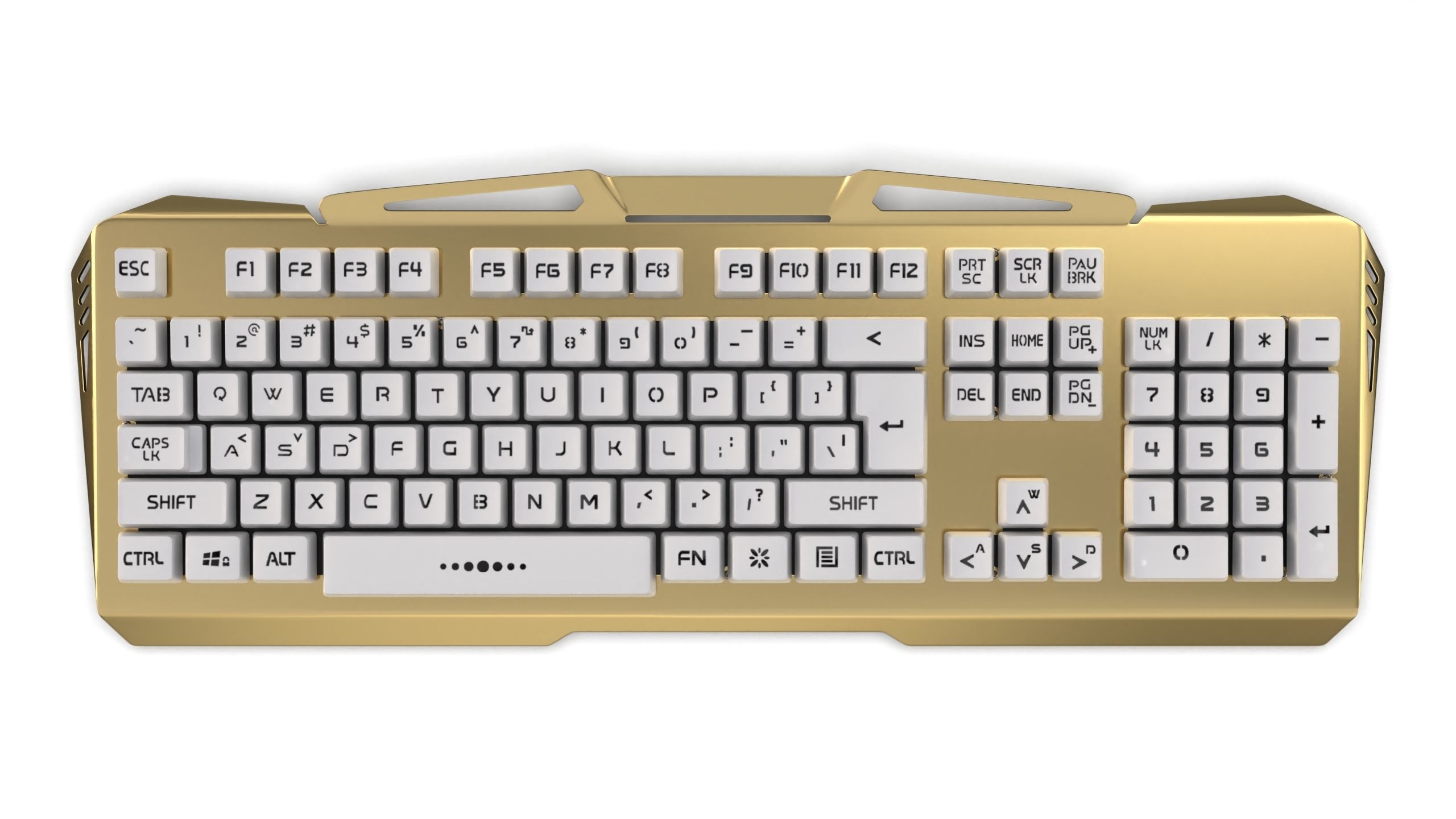 Mechanical Keyboard Low-poly 3D model_2