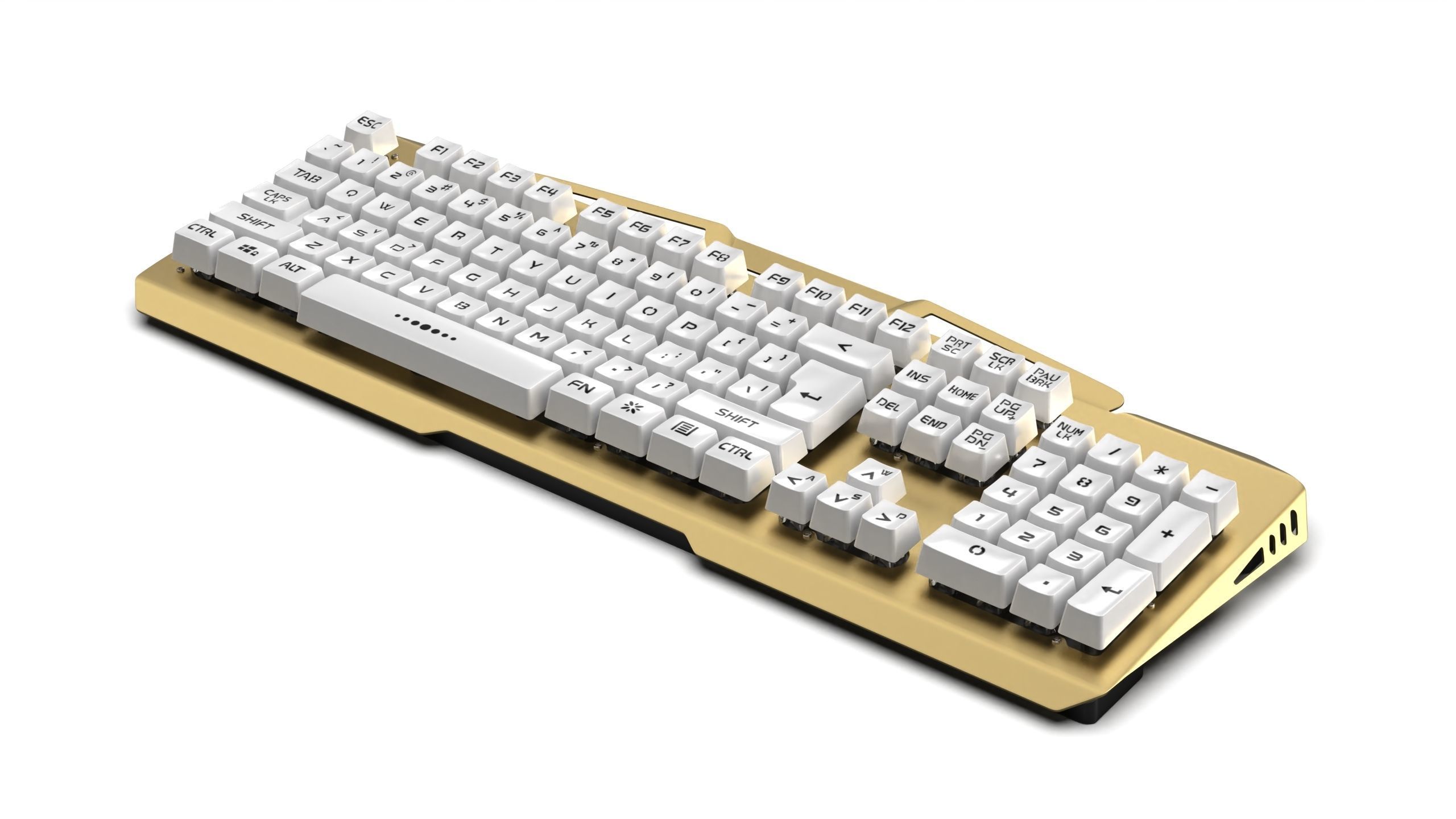 Mechanical Keyboard Low-poly 3D model_4