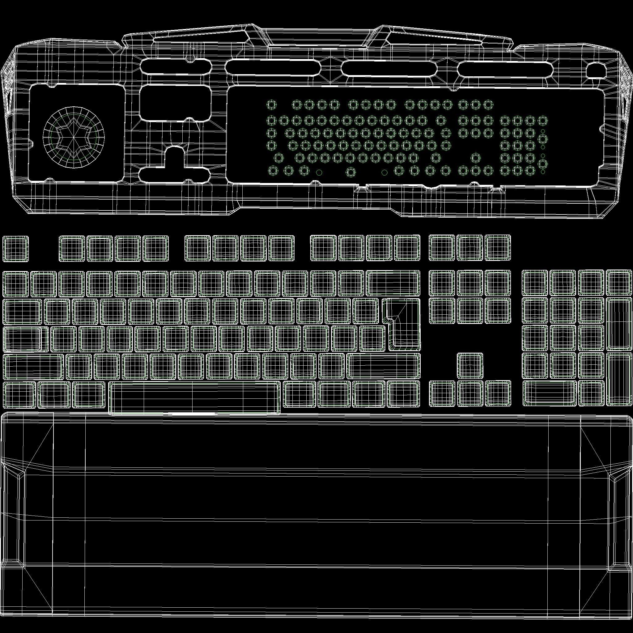 Mechanical Keyboard Low-poly 3D model_21