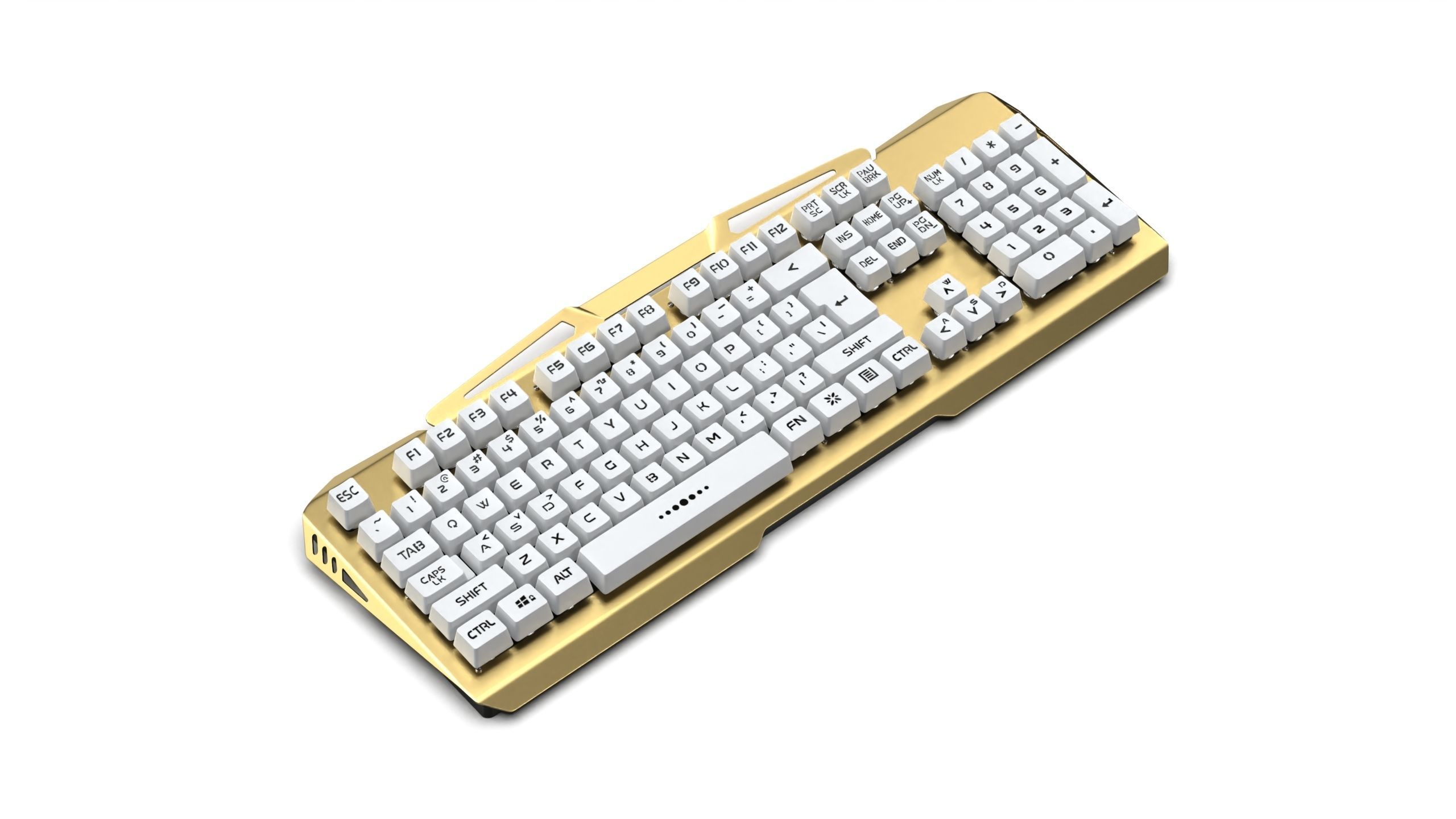 Mechanical Keyboard Low-poly 3D model_1