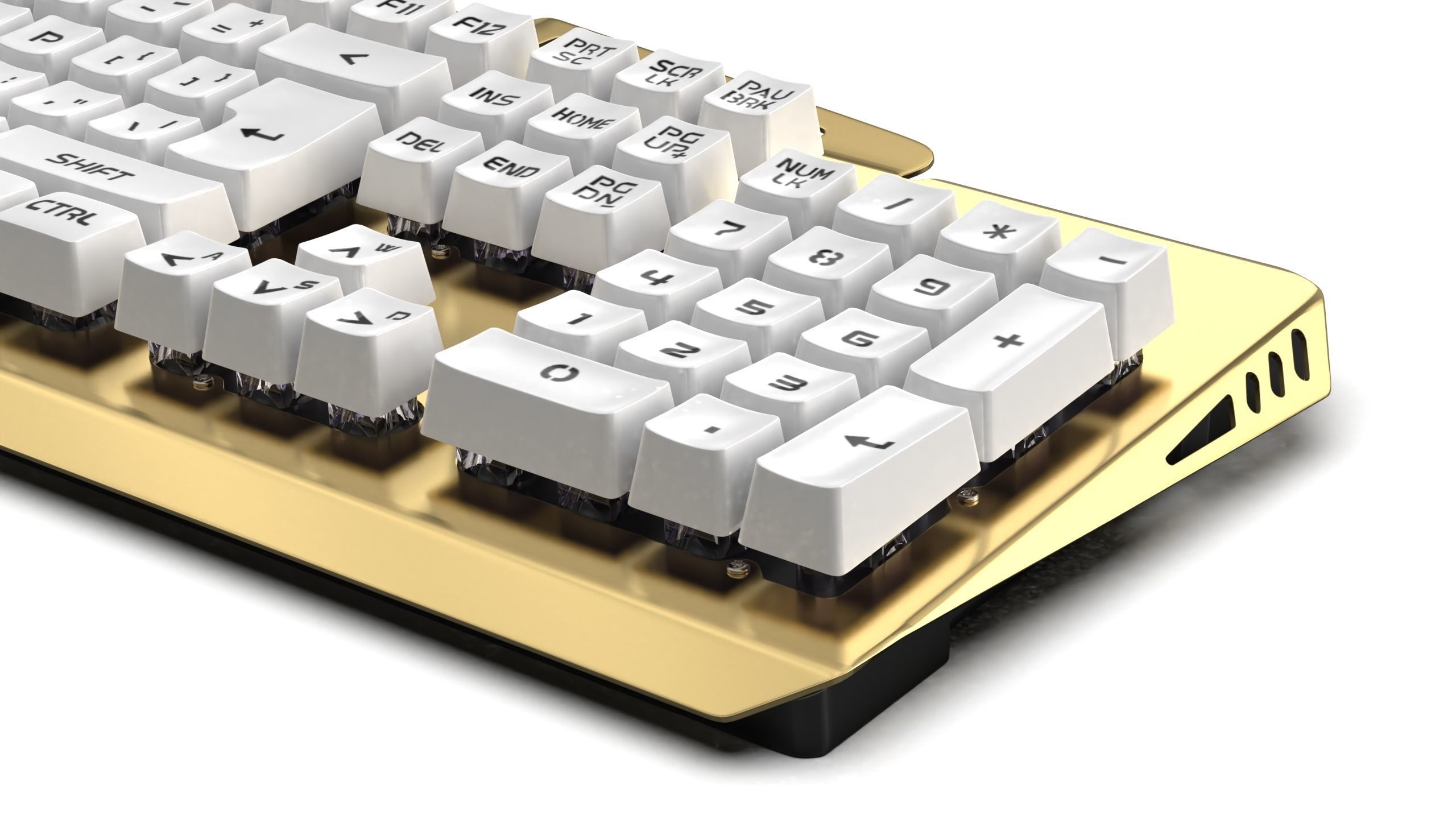 Mechanical Keyboard Low-poly 3D model_5