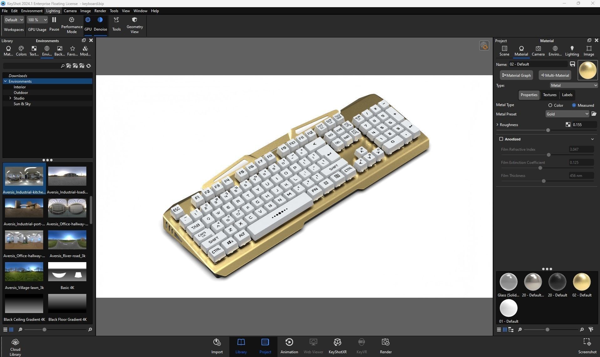 Mechanical Keyboard Low-poly 3D model_17