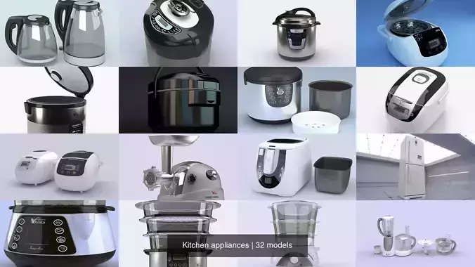 Kitchen appliances 3D Model Collection
