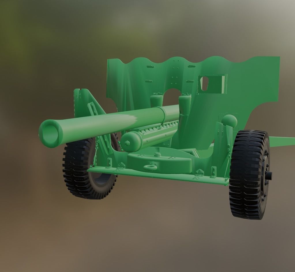 US M1 57mm Anti-tank 3D print model_8