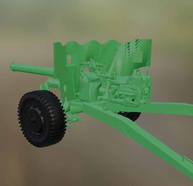 US M1 57mm Anti-tank 3D print model_5