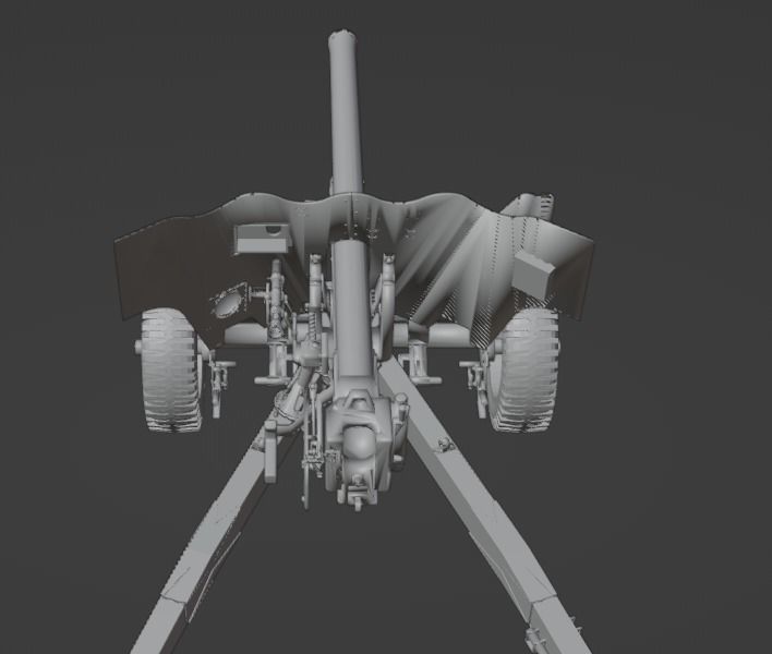 US M1 57mm Anti-tank 3D print model_7