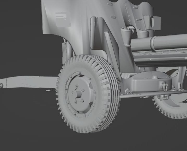 US M1 57mm Anti-tank 3D print model_2