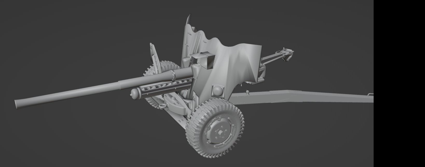 US M1 57mm Anti-tank 3D print model_3