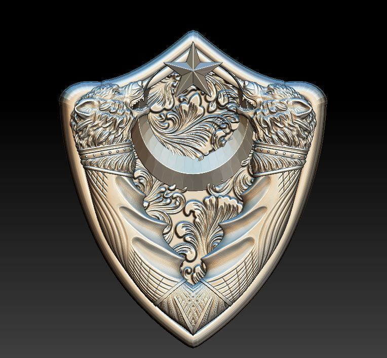 wolf pendant 3D model_1