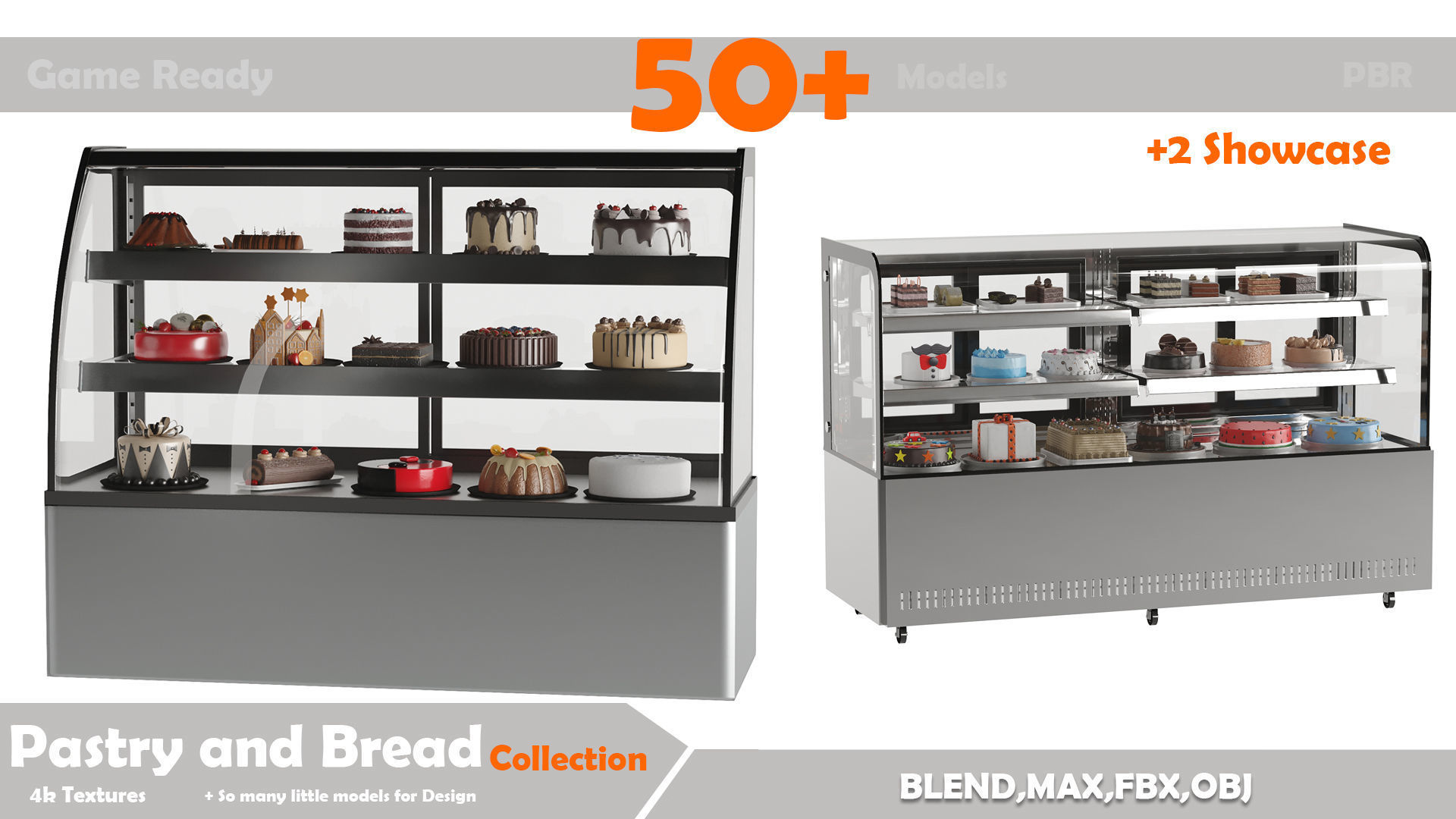 Pastry And Bread Collection 50 Models Low-poly 3D model_8