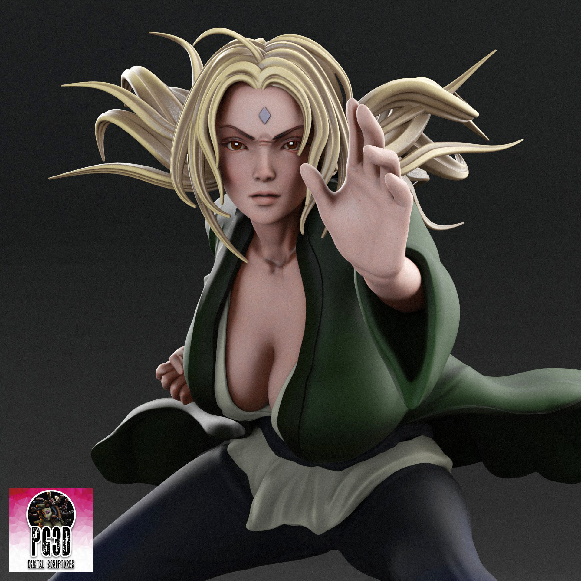 Naruto s Tsunade - 1TO10 STL FILE 3D PRINT MODEL 3D print model_6