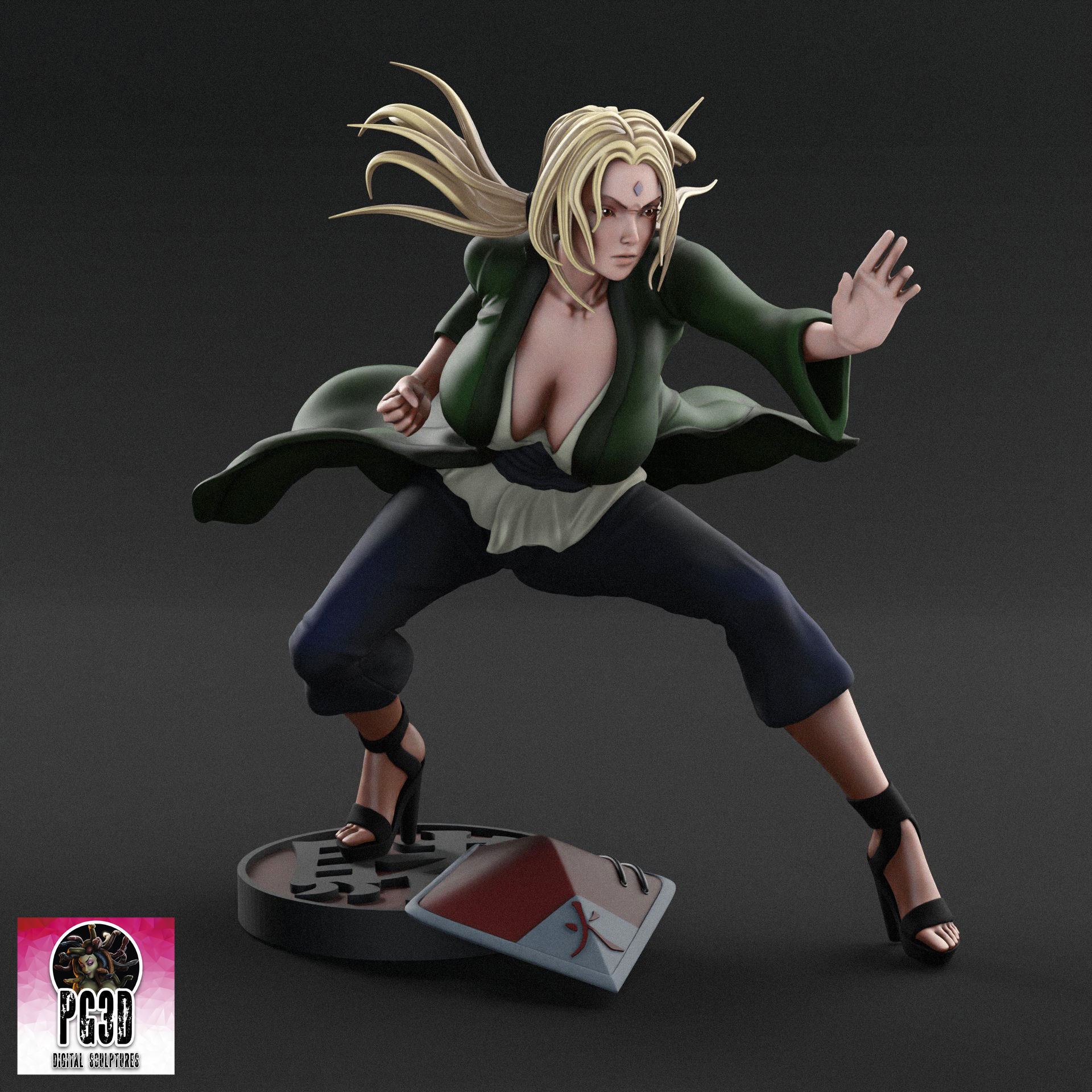 Naruto s Tsunade - 1TO10 STL FILE 3D PRINT MODEL 3D print model_3