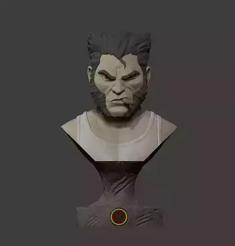 Wolverine Logan Bust 3D print model
