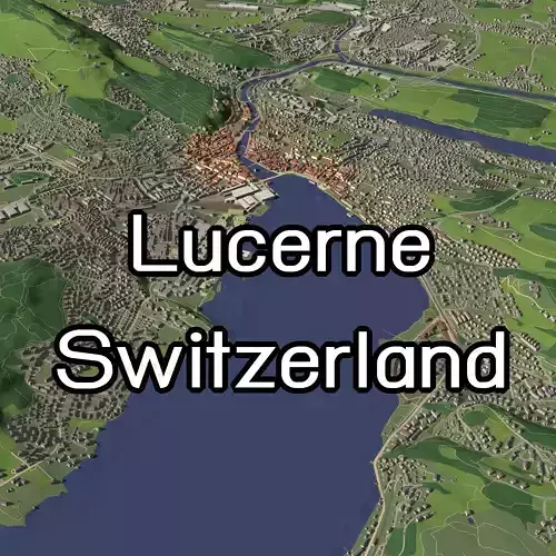 Lucerne Switzerland - city and urban 3D model