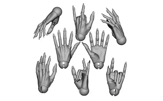 Articulated arms Hand bjddoll 3DHands JointedHands BJDHands