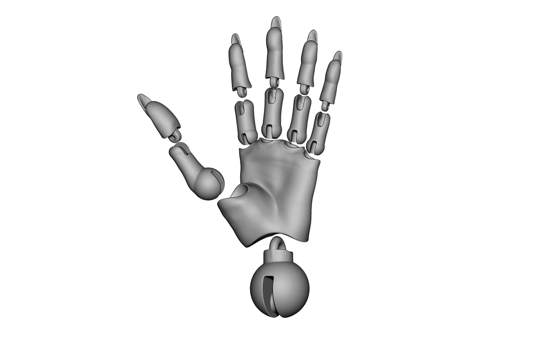 Articulated arms Hand bjddoll 3DHands JointedHands BJDHands 3D model_9