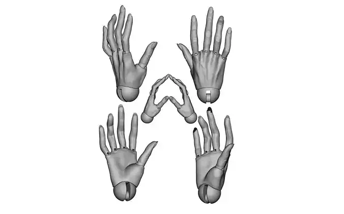 Articulated arms Hand bjddoll 3DHands JointedHands BJDHands 