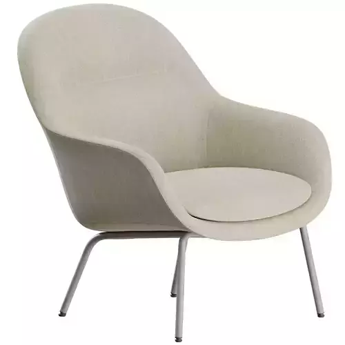 Fiber Lounge Armchair Metal by Muuto 3D model