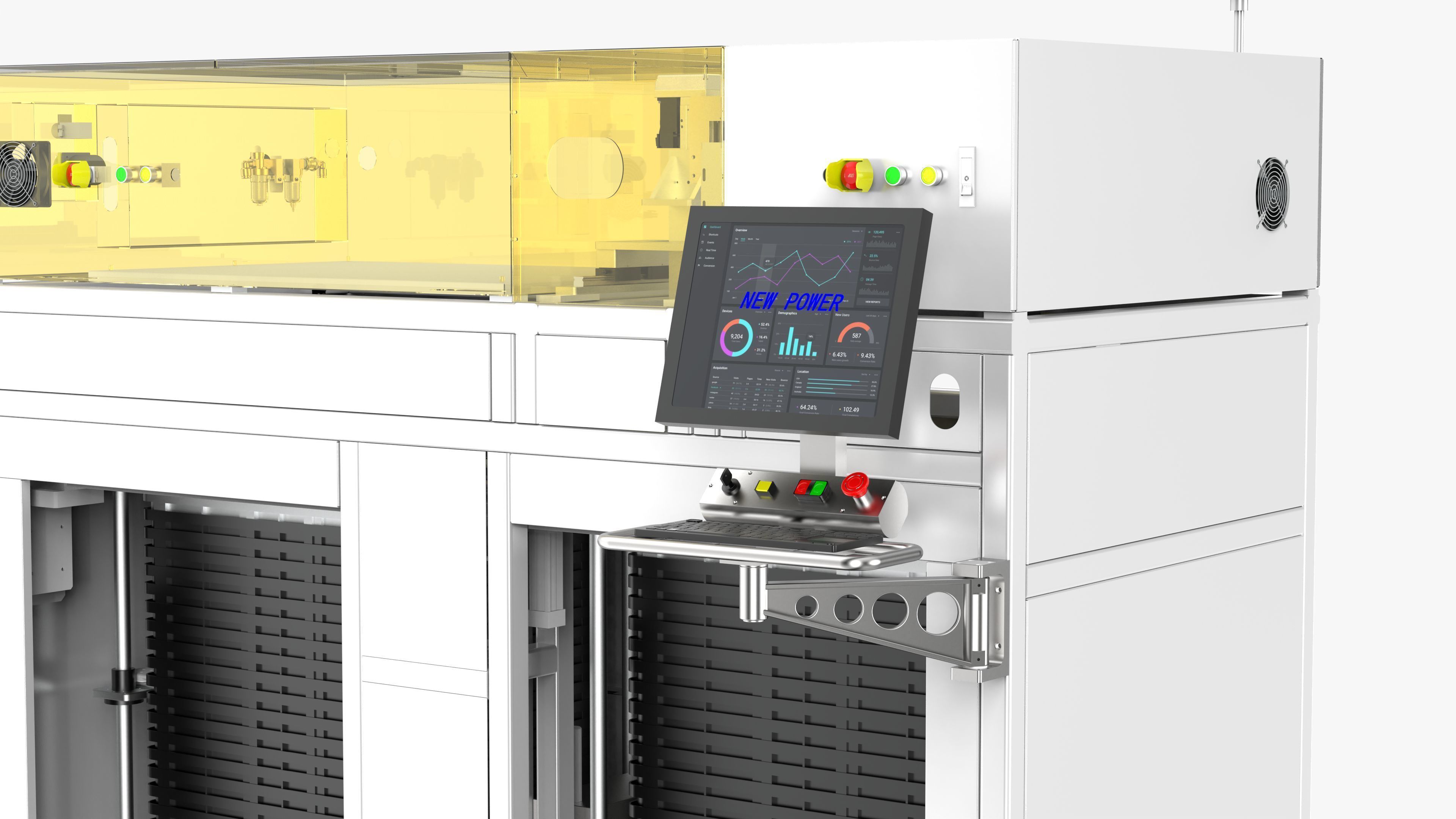 Automatic Light Guide Plate Handling Machine 3D model_4