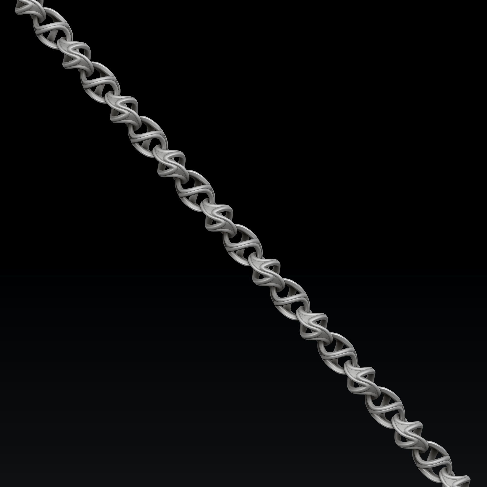 Twisted Abstract Chain 3D print model_3