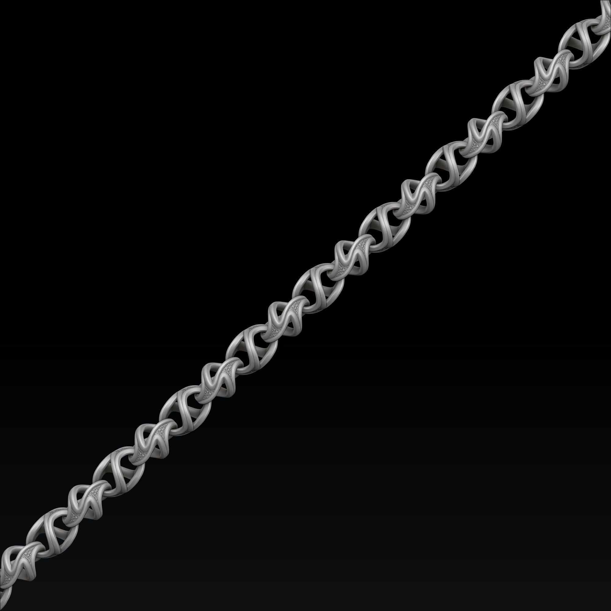 Twisted Abstract Chain 3D print model_7