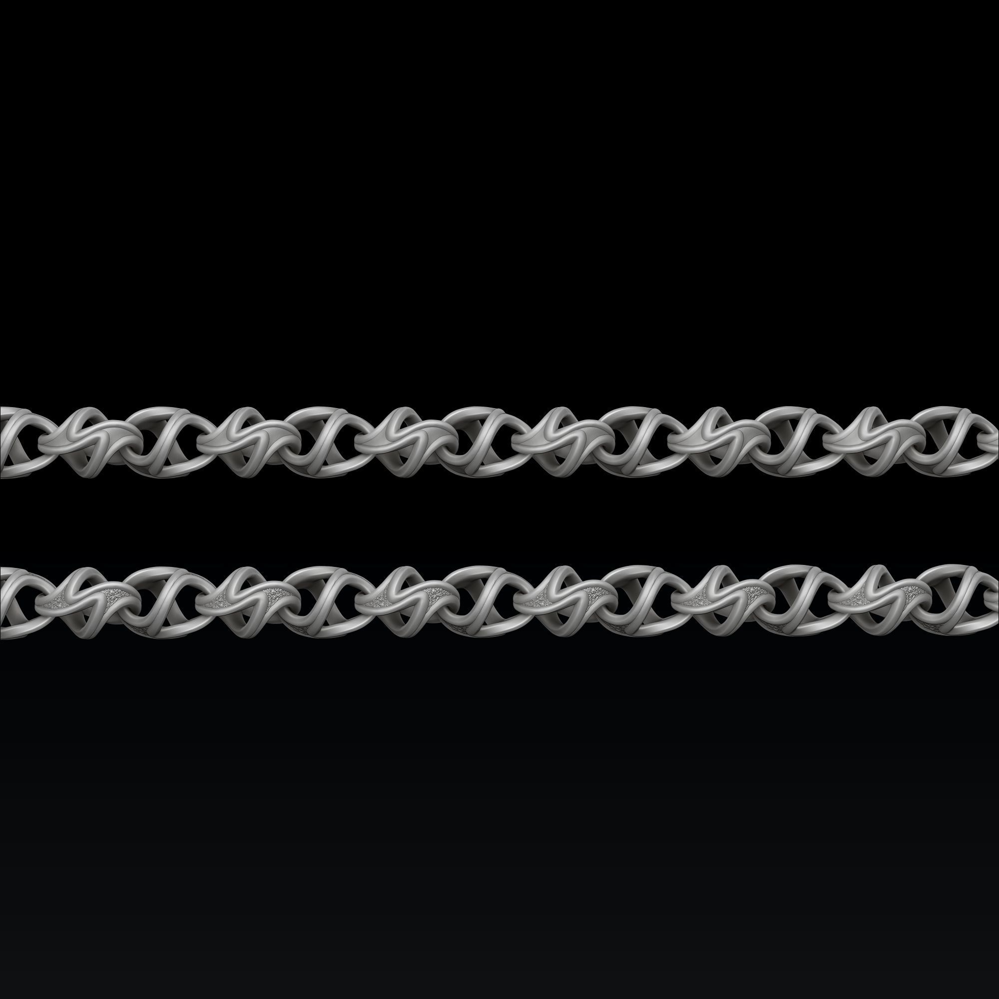 Twisted Abstract Chain 3D print model_5