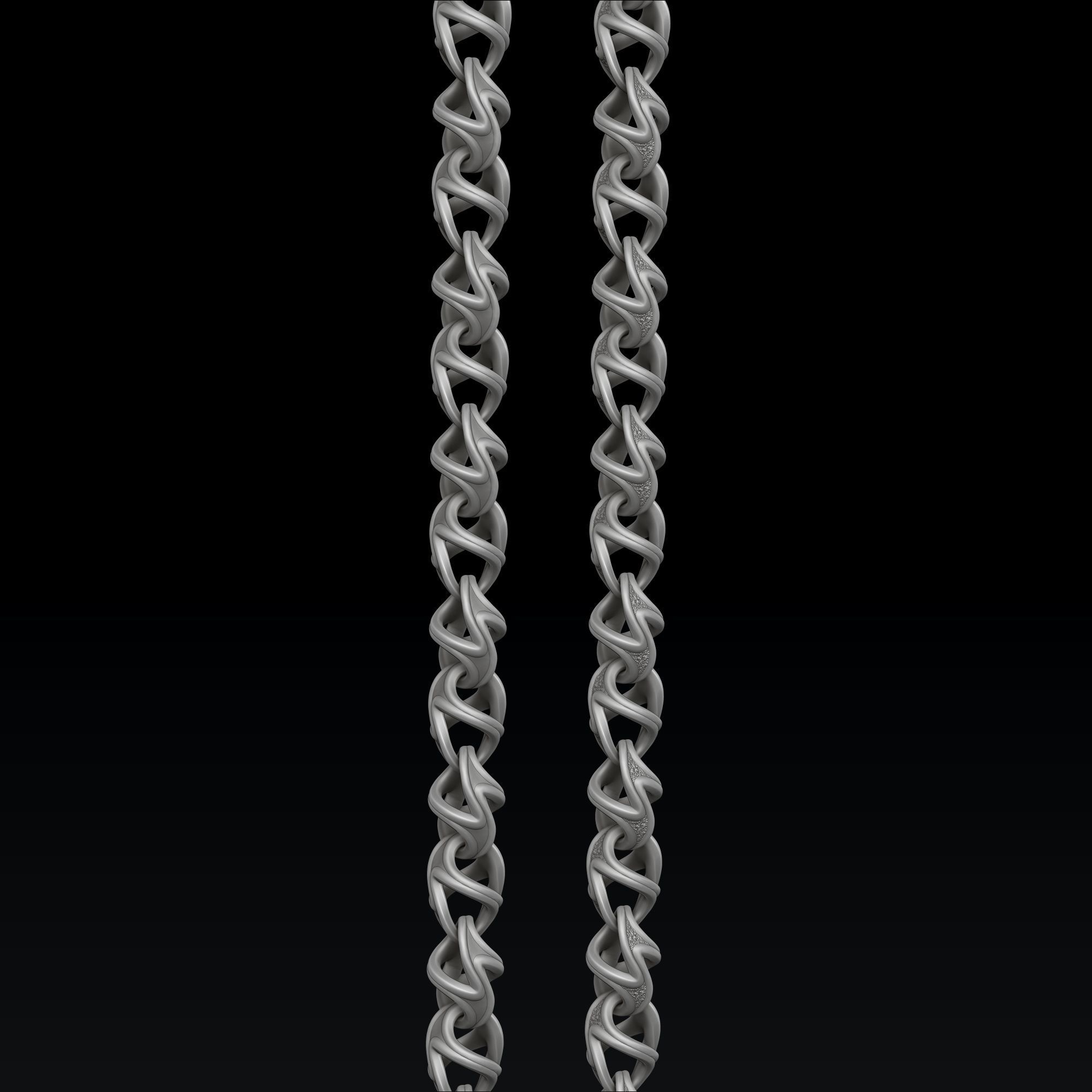 Twisted Abstract Chain 3D print model_6