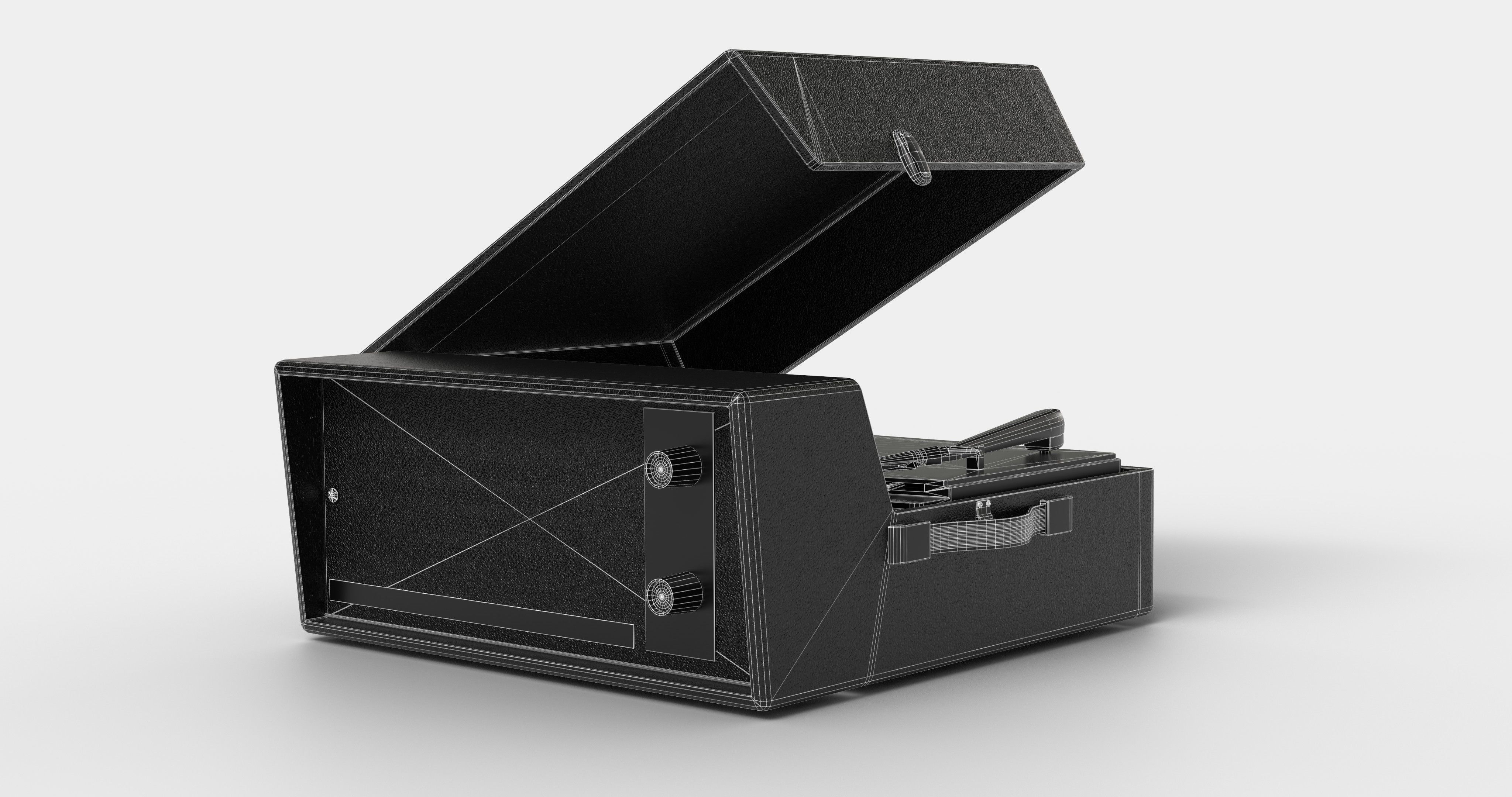 Vintage Philips Turntable Late 1960s 3D model_4